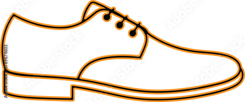 Outline of a classic men s leather dress shoe