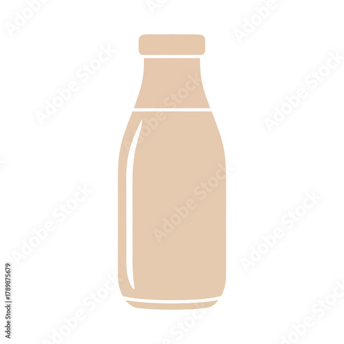 Simple illustration of a classic glass milk bottle.