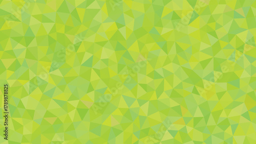 Vibrant Green Polygonal Pattern Abstract Background with Geometric Triangles vector illustration