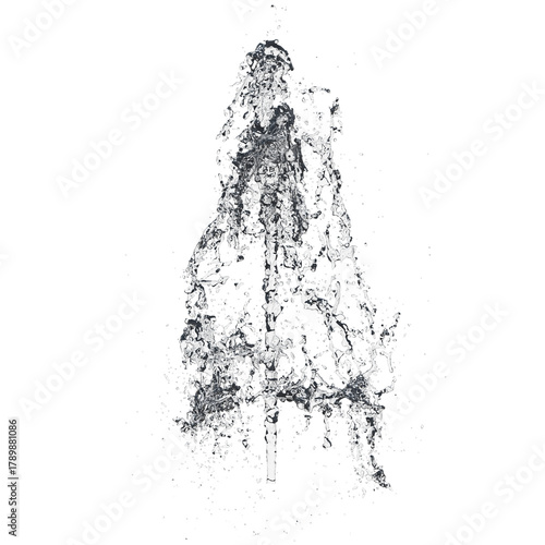Fountain isolated transparent background 3d rendering PNG