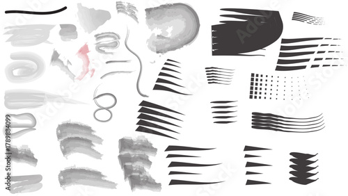Watercolor brush strokes collection, a versatile set for adding artistic flair to your designs with various shapes and textures