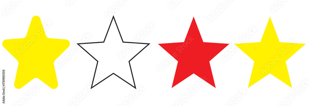 Fototapeta premium Stars set vector