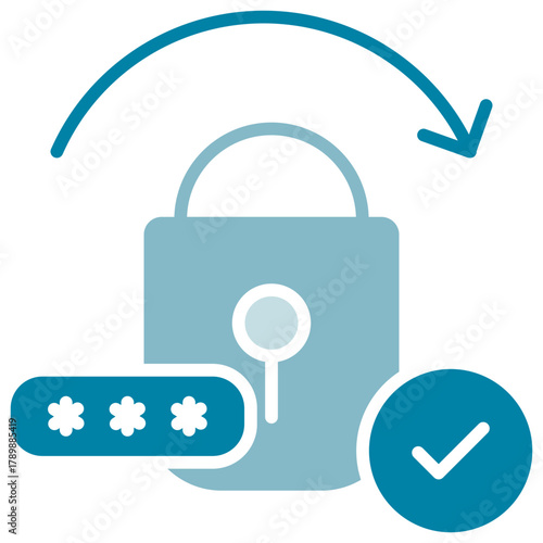 Password Dual Tone Glyph Icon