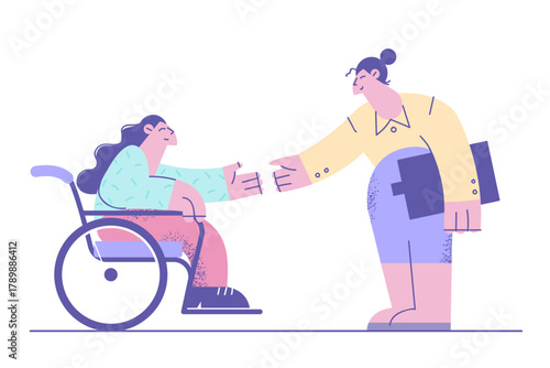Job offer for disabled people concept