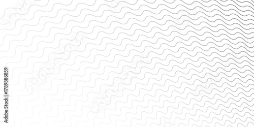 Seamless black and white pattern with waves. Minimalistic design, Wavy black pattern