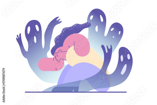 Mental problems, Depression, grief concept