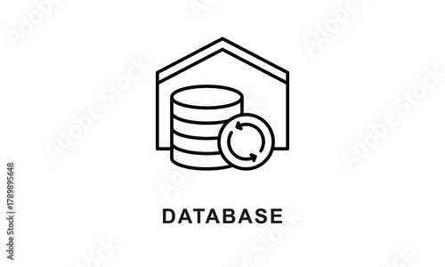 Database vector icon isolated on white background