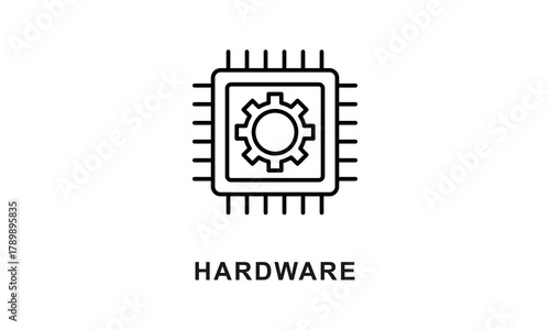 Hardware vector icon isolated on white background