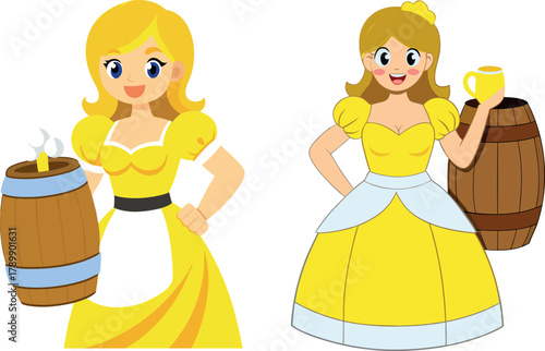 princess cartoon illustration, fairytale character design, cute royal art, girl princess vector, beautiful heroine artwork, fantasy girl illustration, girly cartoon character, queen dress design, stor