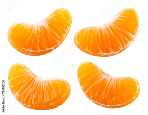 Falling Tangerine Segments – Fresh Citrus Splash Concept PNG