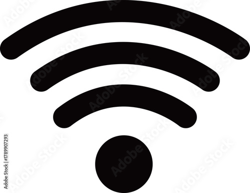 Wi-Fiマークのフラットアイコン
