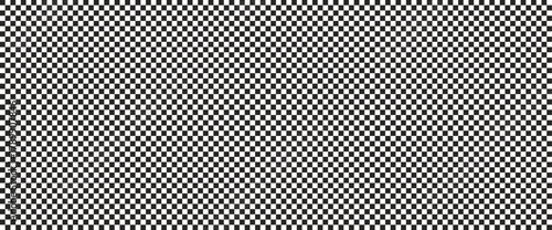 Seamless black and white checkered pattern background, classic geometric square grid design, racing flag texture for wallpaper, wrapping, digital art, or print decoration.