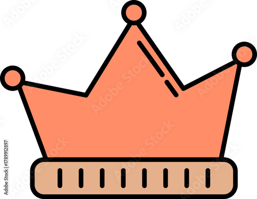 Elegant crown symbol for leadership and excellence business case study brainstorm