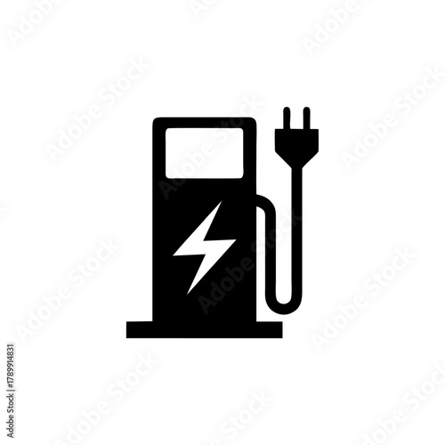 Electric vehicle charging station or point point icon vector design sign public information symbols standard ISO 7001