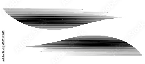 Elegant abstract curved elements in a harmonious monochrome design, evoking fluid motion and dynamic energy, ideal for innovative digital art and contemporary visual branding applications