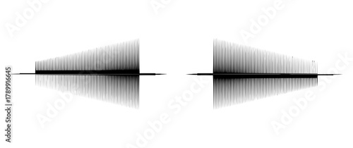 Abstract Symphony of Lines Evoking Whisk's Graceful Motion in a Minimalist Duo - a Dance of Contrast and Harmony in Design Expression