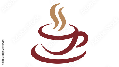 Abstract hot coffee cup vector