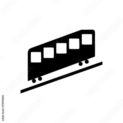 Funicular, or Cable railway icon vector design sign public information symbols standard ISO 7001
