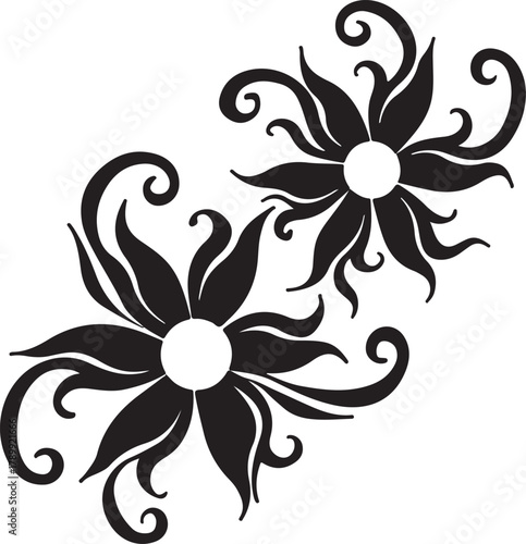 Elegant flower decorative design vector ideal for invitations, greeting cards, and stationery