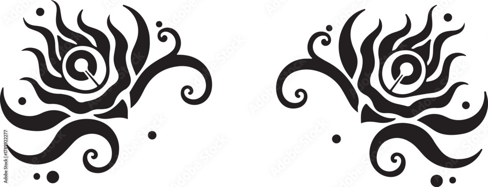 Fototapeta premium Elegant flower decorative design vector ideal for invitations, greeting cards, and stationery
