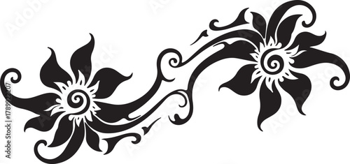 Elegant flower decorative design vector ideal for invitations, greeting cards, and stationery