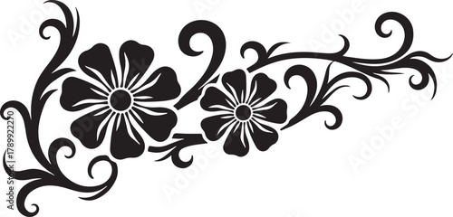 Elegant flower decorative design vector ideal for invitations, greeting cards, and stationery