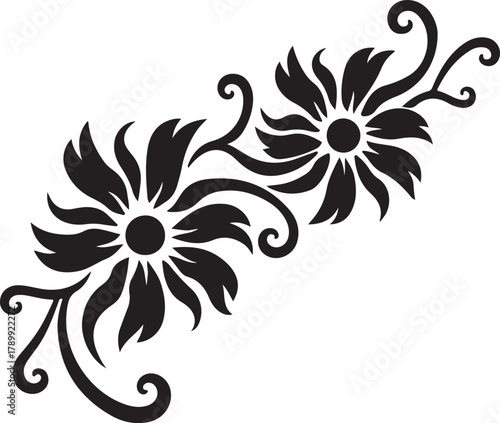 Elegant flower decorative design vector ideal for invitations, greeting cards, and stationery