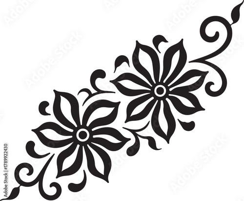 Elegant flower decorative design vector ideal for invitations, greeting cards, and stationery