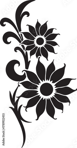 Elegant flower decorative design vector ideal for invitations, greeting cards, and stationery