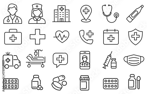 set of medical icons