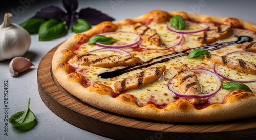 Cheesy Pizza Perfection on a Wooden Board
