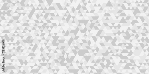 Abstract geometric wall tile and metal cube background triangle wallpaper. Seamless geometric pattern low polygon backdrop background. Gray diamond overlap polygonal background.	