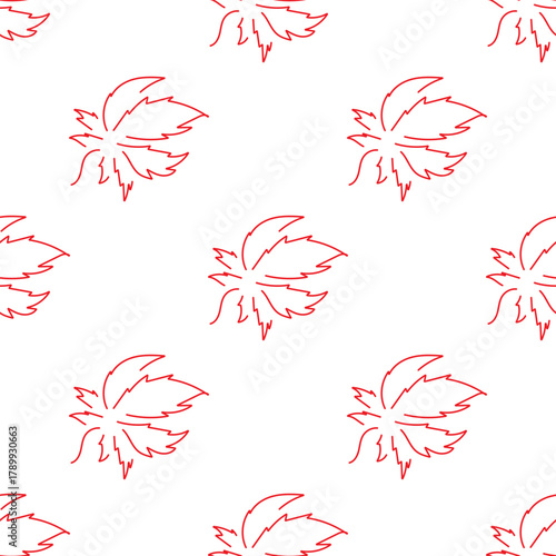 marijuana seamless pattern isolated on transparent background.