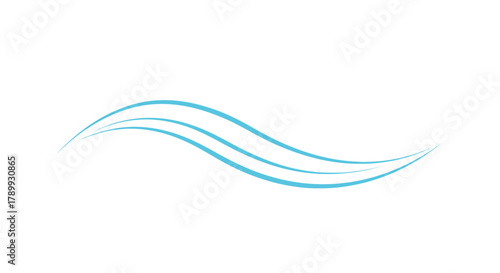 Gentle Whisks Abstract Blue Lines for Serene Design and Peaceful Motion