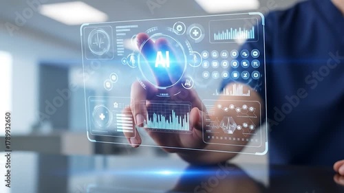 Wallpaper Mural AI Interface Touch Navigating Digital Future with Artificial Intelligence Torontodigital.ca