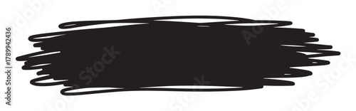 Hand drawn scribble shape for text or design element. Messy grunge texture for banners and frames. Monochrome tangled line art creating a solid fill background