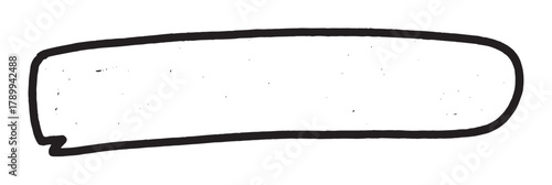 Hand drawn speech bubble with a thick black outline. Grunge style comic dialogue box for placing text or quotes. Isolated monochrome communication element for messages