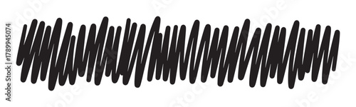 Hand drawn scribble texture with chaotic marker strokes. Messy brush stroke pattern for modern graphic design layouts. Artistic sketch element for highlighting text or objects