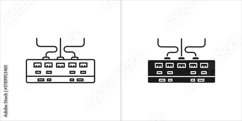 Audio mixer console icon, sound engineering and music production concept