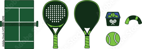 Padel tennis equipment for active lifestyle and fitness promotion