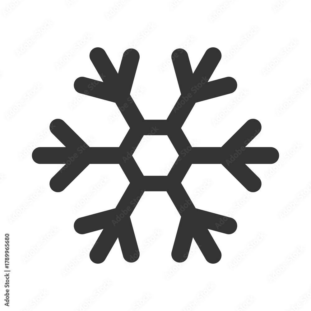 Obraz premium Snowflake icon isolated on transparent background