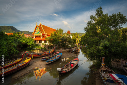 boats on the river in phuket
