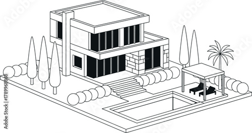 Modern home with pool promises luxurious lifestyle and relaxation