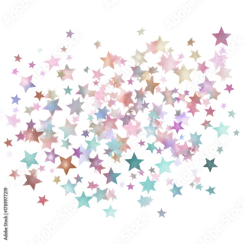 stars pastel colors isolated on transparent White background png