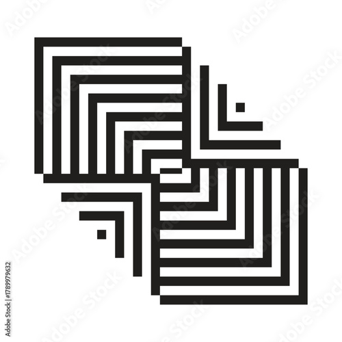 Abstract Geometric Square Pattern Design