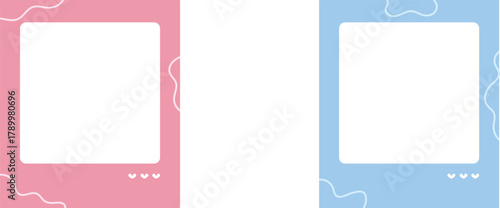 cute polaroid paper with blank screen