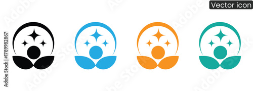 Unlock your potential and embrace serenity with these beautiful icons symbolizing inner peace, growth, and vibrant well-being. Perfect for wellness brands.