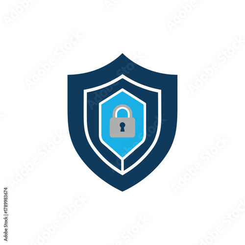 Security Shield with Padlock Safeguarding Your Digital World