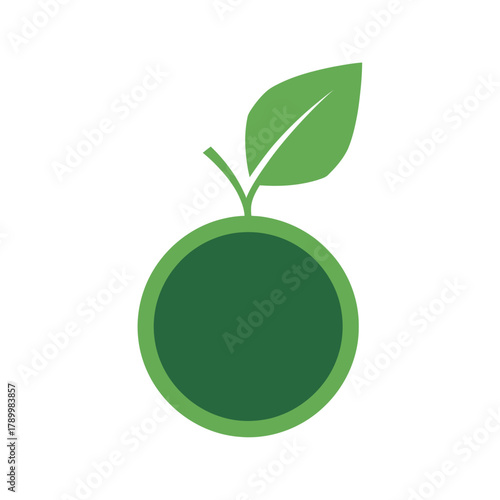 Eco-Friendly Badge with Leaf A Symbol of Sustainability and Green Initiatives