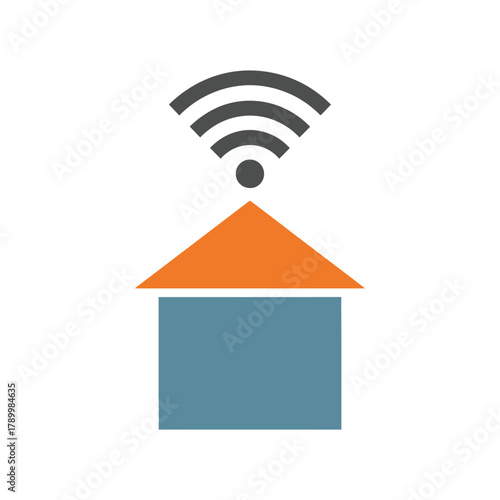 Connected Home Smart House Wi-Fi Icon for Seamless Living